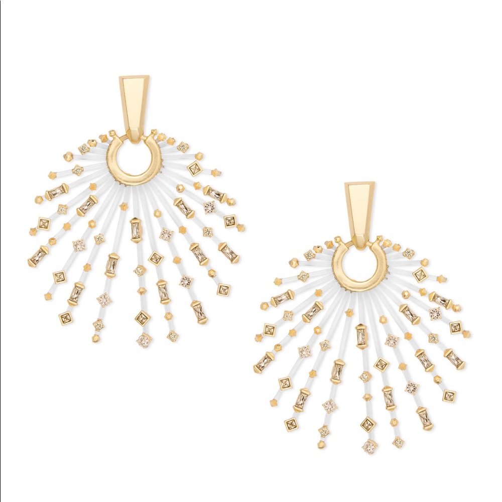 Never worn Kendra Scott Fabia Gold Earrings